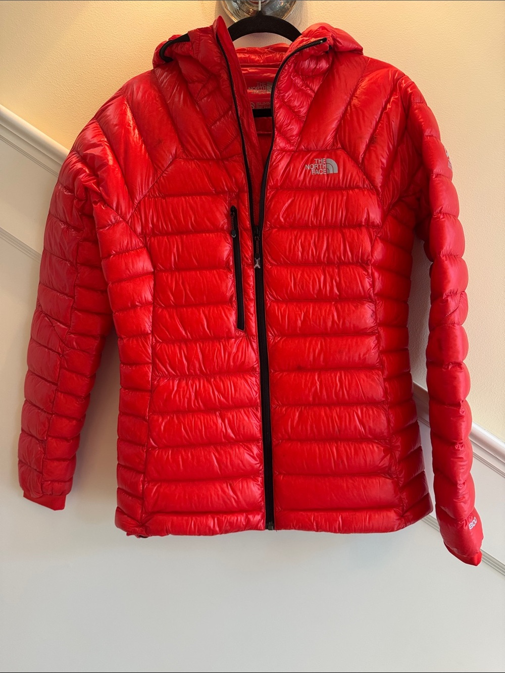 The North Face Red Women's Hooded Puffer Jacket